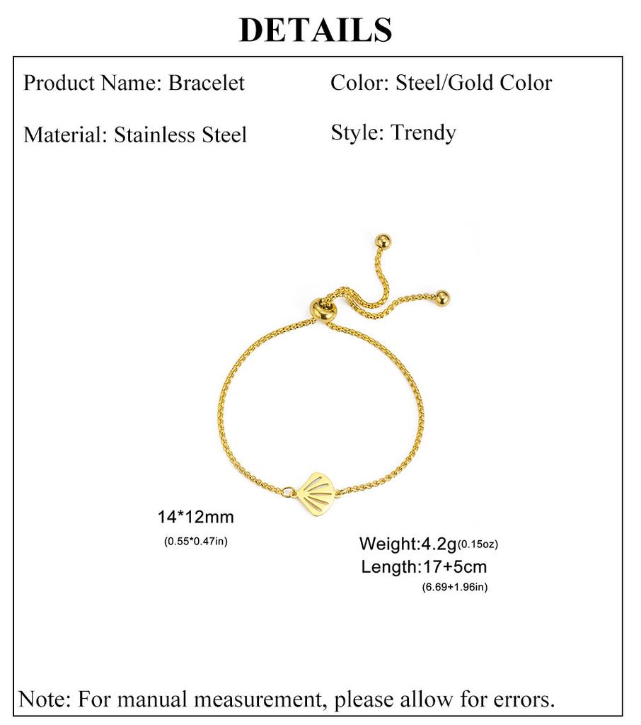 Cazador Seashell Box Chain Bracelet for Women Stainless Steel Hand Bracelet Jewelry Birthday Mother's Day Gift 2026