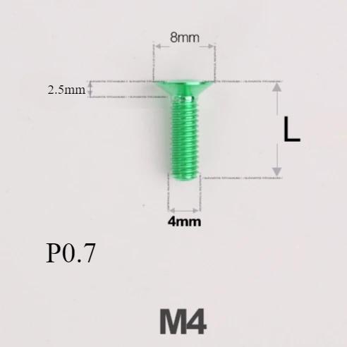 M4*8 10 12 14 16 18-50мм TC4 GR5 Титановый Сплав Torx Плоская Потайная Винт Болт для Велосипеда Велосипед Шоссейный Велосипед Различные Цвета