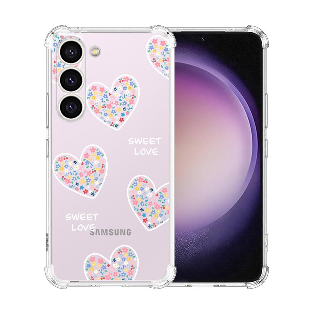 Чехол для Samsung Galaxy S24 Ultra Подушка безопасности ТПУ Расписной Бабочки Цветы - Идеальная посадка