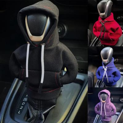 Чехол на коробку передач с капюшоном Mini, чехол на коробку передач, украшение на ручку коробки передач, подходит для механической и автоматической коробки передач, универсальный автомобильный рычаг переключения передач, декор интерьера