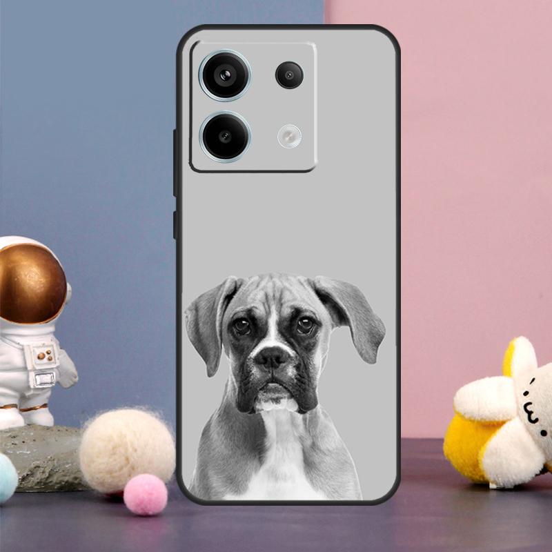 Cute Boxer Dog Puppy Case For Xiaomi Redmi Note 14 13 9 10 11 12 15 Pro Plus Redmi 15 15C 14C 10C 12C 13C Cover