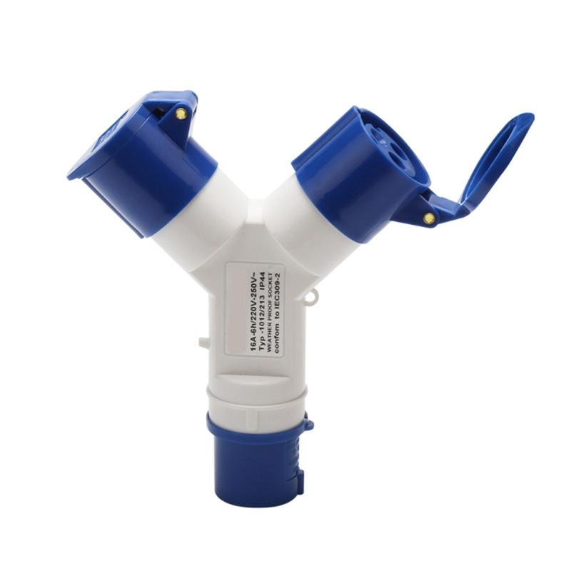 16A 2/3-ходовой разветвитель, устойчивый к коррозии, электрический сетевой адаптер для подключения караванов, автодомов