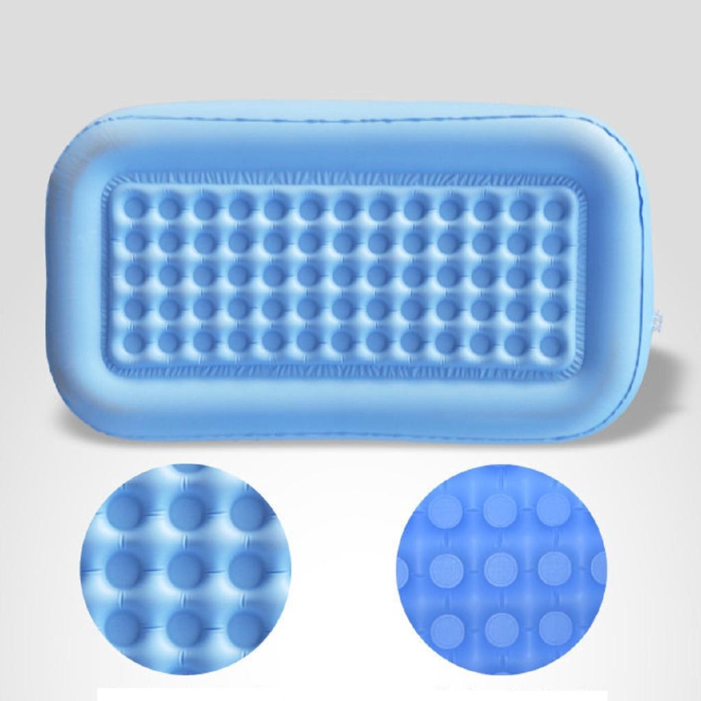 Синяя большая складная портативная надувная ванна из ПВХ для взрослых с ножным насосом, бытовая надувная ванна для спа, размер