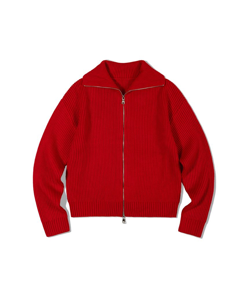 MOAA Two-Way Zip-Up Knit (Red)