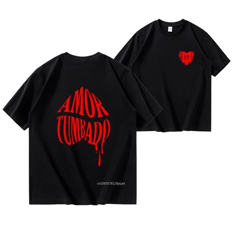 Хлопковая футболка Corridos Tumbados Мужская мода Натаниэль Кано Толстовка с коротким рукавом Женский повседневный уличный джемпер Харадзюку Суда