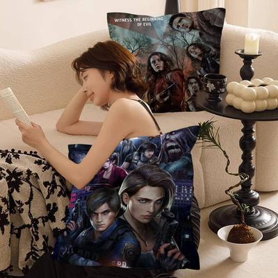 Горячая игра R-Resident E-Evil Наволочки Мультяшные Декоративные для Дивана Дома Двусторонняя Печать Короткий Плюш Милая Наволочка для Подушки