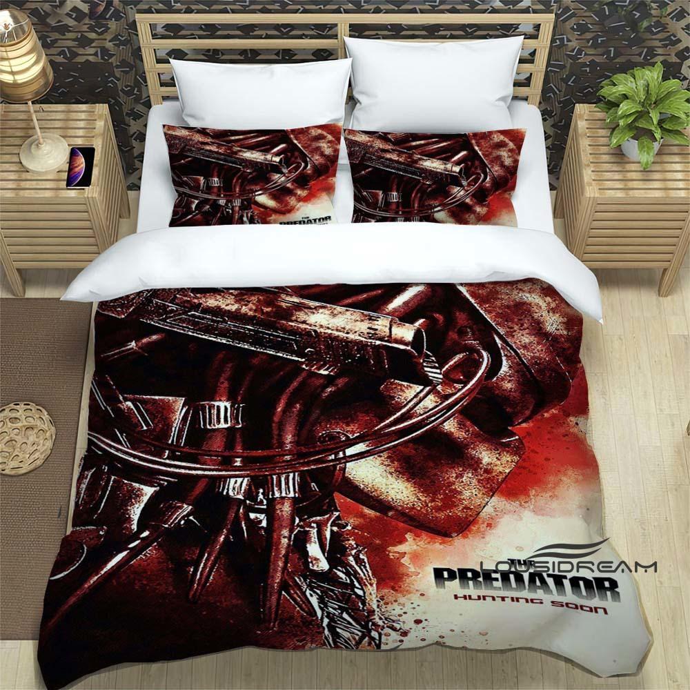 This bedding set features a print inspired by the movie "The Predator." It's an exquisite set including a duvet cover and pillow