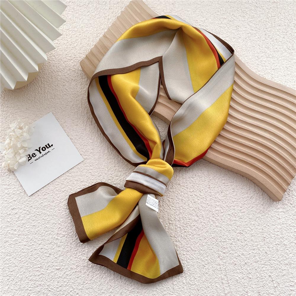 New Scarves Silk Scarves Women'S Spring And Autumn Season Long Decorative Professional Scarves Summer Thin Styles Paired With Shirts Stylish
