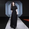 Женское черное вечернее платье 2023: Элегантное летнее платье светской львицы для банкетов и хоровых выступлений