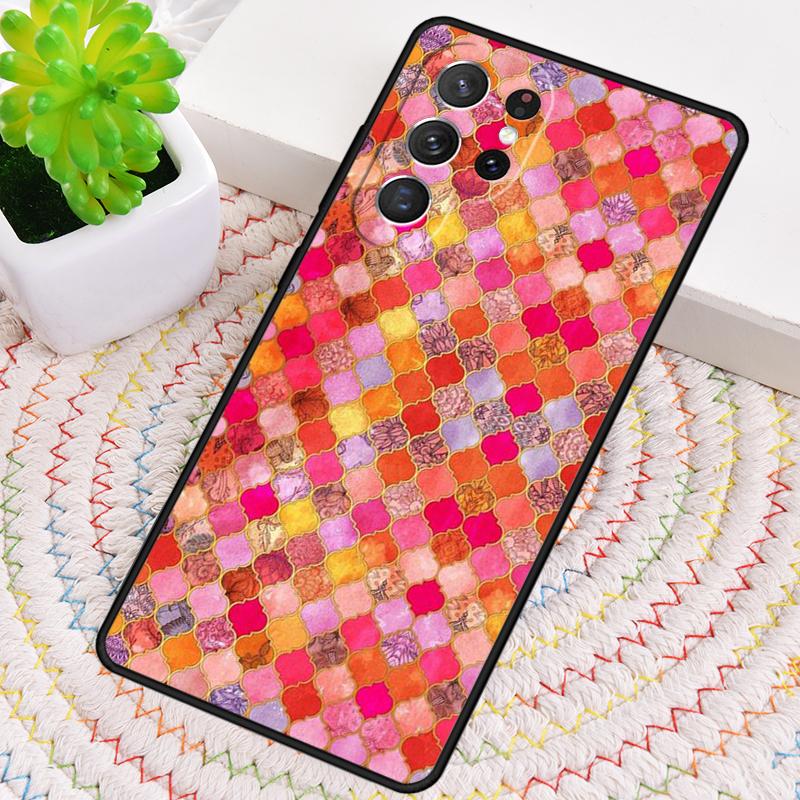 Чехол для телефона 'Древние цветочные плитки' для Samsung Galaxy note 10 pro S26 Ultra S23 S24 FE S25 S21 S22 PLUS ударопрочный