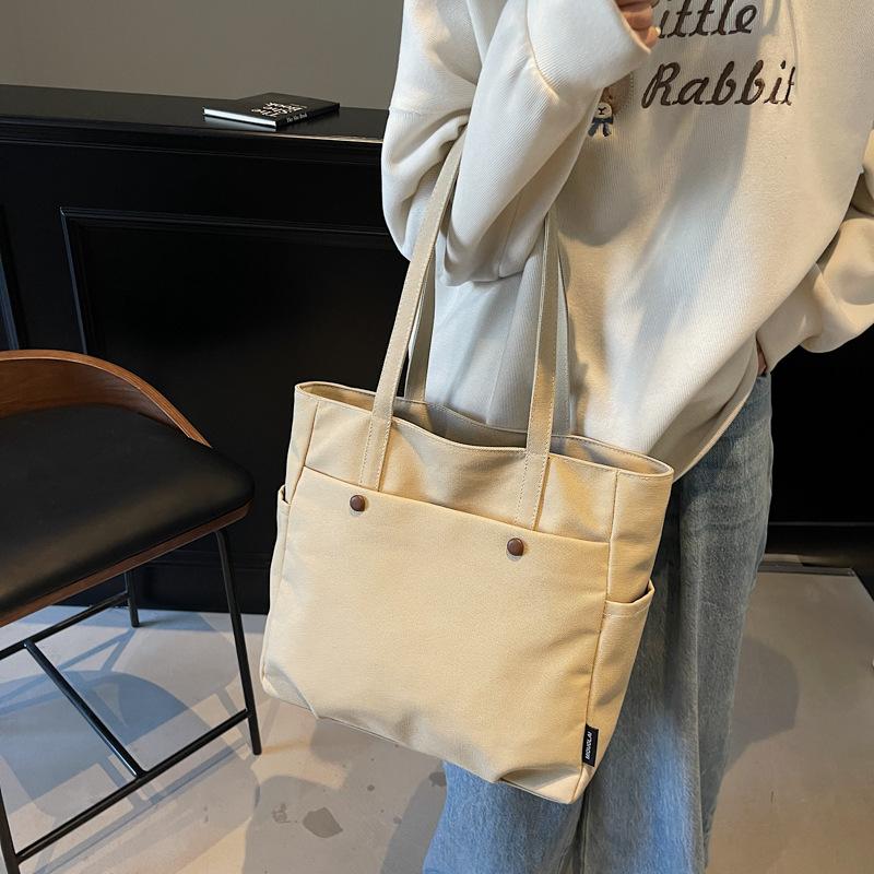 Fashion Tote Bag Women's Spring New Trend Casual Canvas Underarm Bag Texture Shoulder Bag
