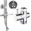 T-Adapter 3 Way Shower Head Diverter Valve Copper Shower Tap Connector Kitchen Equipment