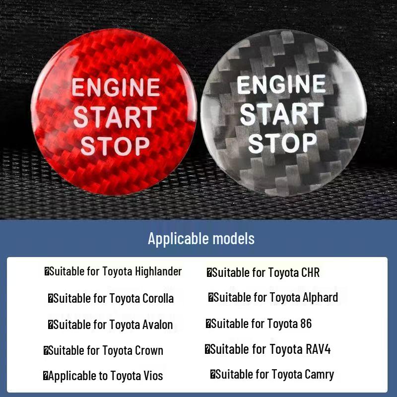 Наклейка на кнопку Start/Stop из настоящей карбоновой fibers для BMW, Mercedes-Benz, Volkswagen, Toyota, Nissan, Honda, Suzuki