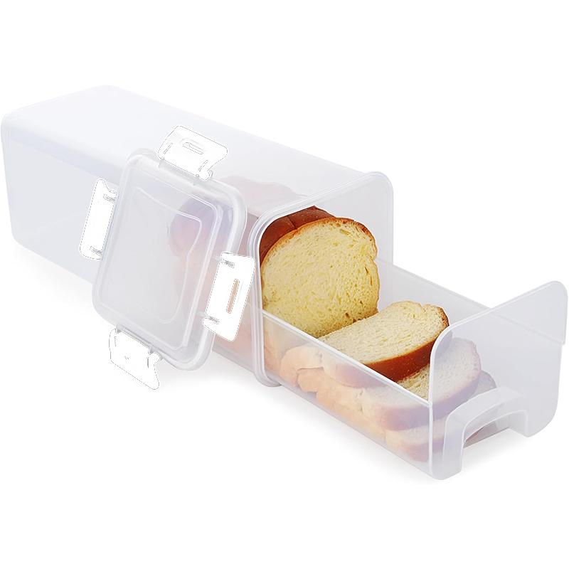 Bread Loaf Container Clear Airtight Bread Box With Lid Sandwich Bread Holder For Homemade Bread Tall Bread Saver For Kitchen