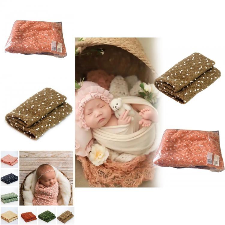 Набор детского одеяла и пеленки для фотосъемки новорожденных, органический хлопок, мягкая ткань, подходит для младенцев