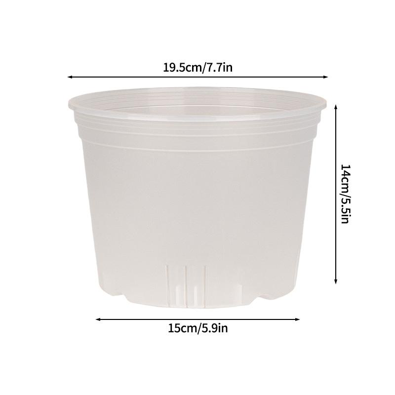 Clear Nursery Pot with Drainage Holes Transparent Plastic Orchid Pots Round Planter Pot Garden Planters for Flowers Succulents