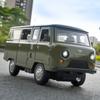 1:18 Российский УАЗ TRAVELER АВТОБУС Литой Модель Машинки Звук и Свет Оттяжка Детская Игрушка Коллекционные Предметы Подарок на День Рождения