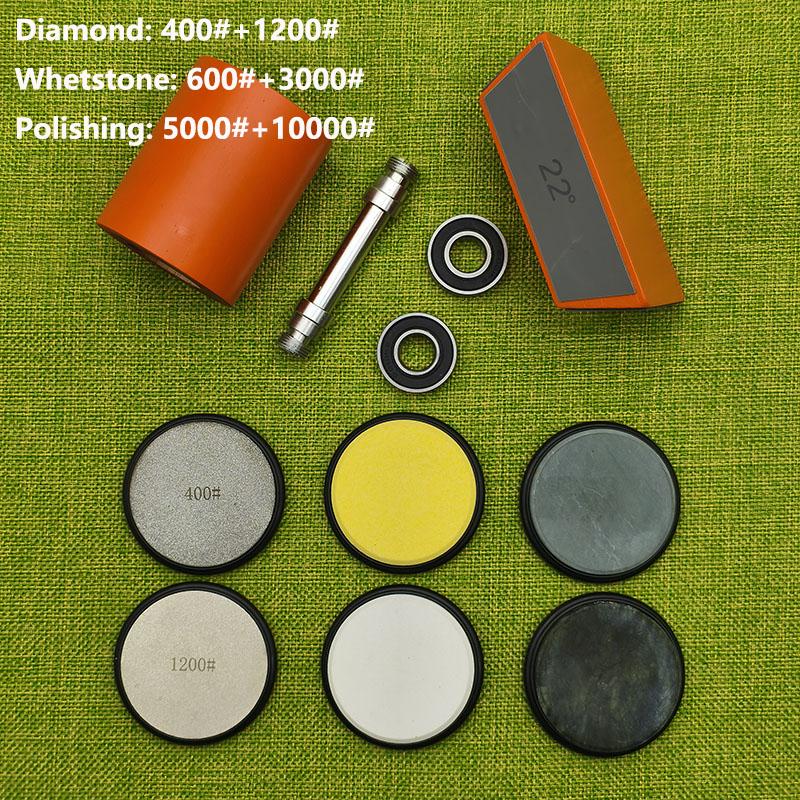 Профессиональная оранжевая роликовая точилка для ножей, деревянная роликовая точилка для ножей, магнитная четырехсторонняя 15/18/20/22°, кухонный набор инструментов для заточки
