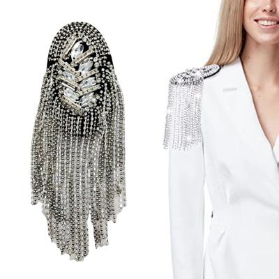 Кисточки на плечо, эполет, кисточки из бисера, цепочка со стразами, аксессуары для одежды «сделай сам», мужские и женские плечевые доски