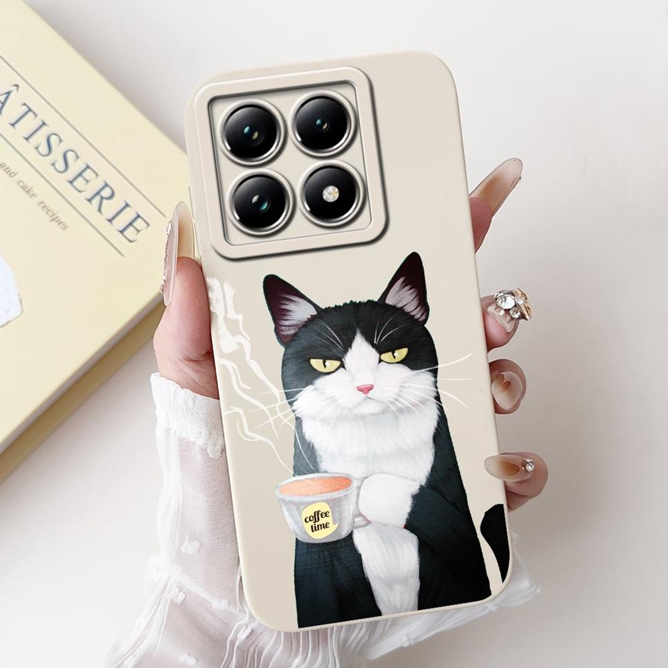 Cartoon Fashion Back Cover For Mi 14T Pro Xiaomi Phone Case Silicone Soft Dragon Astronaut Black Cat Funda Bumper Xiomi 14T Pro