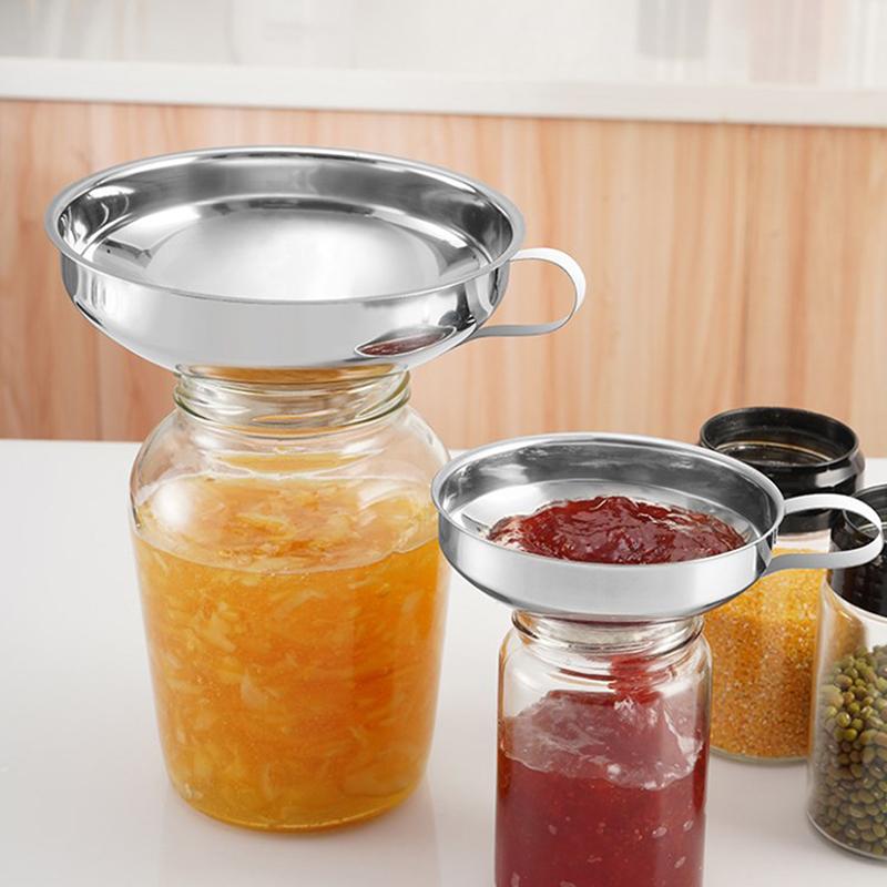 Консервная воронка из нержавеющей стали, кухонные принадлежности, воронка для консервирования с широким горлом, бункер для фильтра, банка с широким горлом для масла, вина, кухни