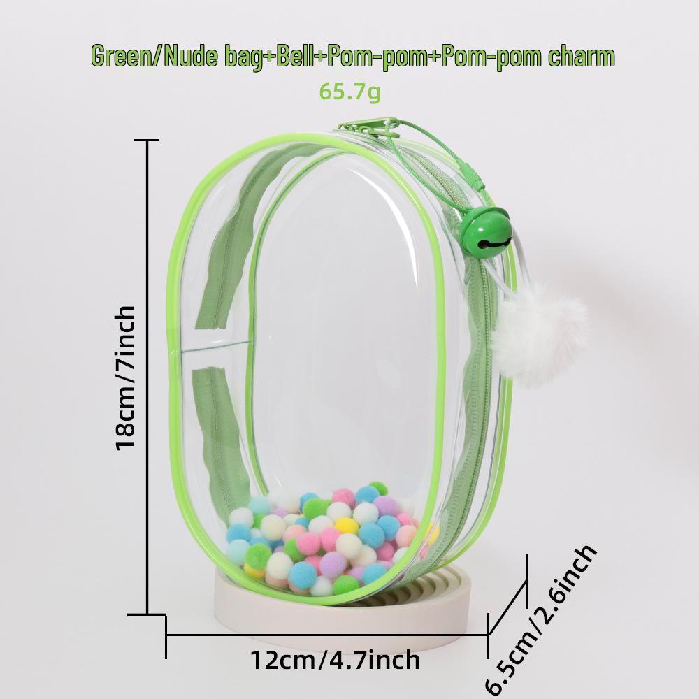 High-Transparency Thickened PVC Cotton Doll Storage Bag - Dustproof, Cute, Hanging, Transparent Q Round Design