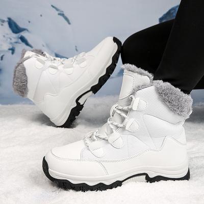 Женские зимние ботинки, флисовые утепленные ботинки Мартина, женские ботинки на шнуровке, женские хлопковые туфли большого размера для отдыха, улицы, путешествий