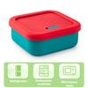 Yousheng Силиконовый Ланч-бокс Бенто Герметичный Контейнер для Обед Без БФА Многоразовые Контейнеры для Хранения Пищи Вместимость 400 мл Ланч-бокс для Пикника на Открытом Воздухе