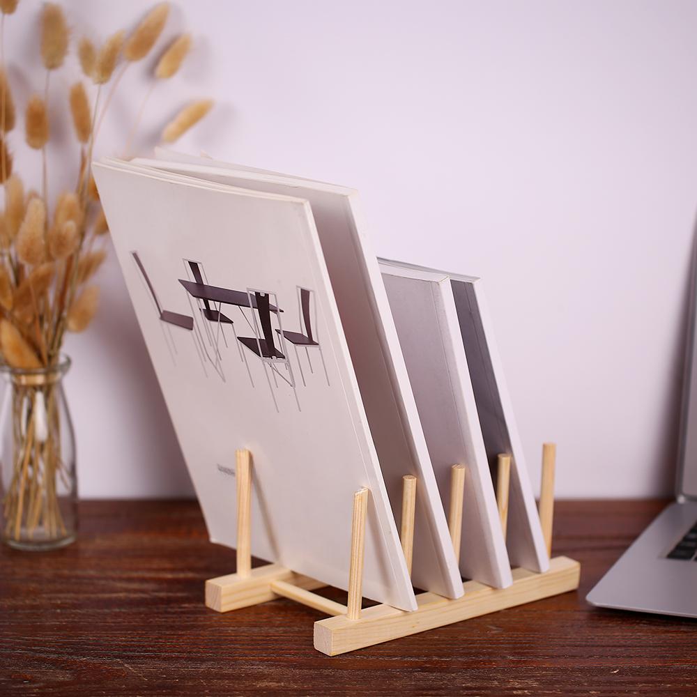 Multi-purpose Wooden Dish Rack Dishes Drying Drainer Storage Stand Holder Kitchen Cabinet Organizer for Dish/Plate/Bowl/Cup/Pot Lid/Book