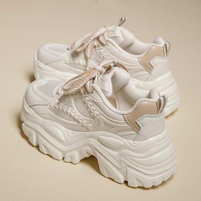 Массивные женские повседневные кроссовки 6 см Летние дышащие удобные туфли для отдыха Модные универсальные женские туфли Zapatillas