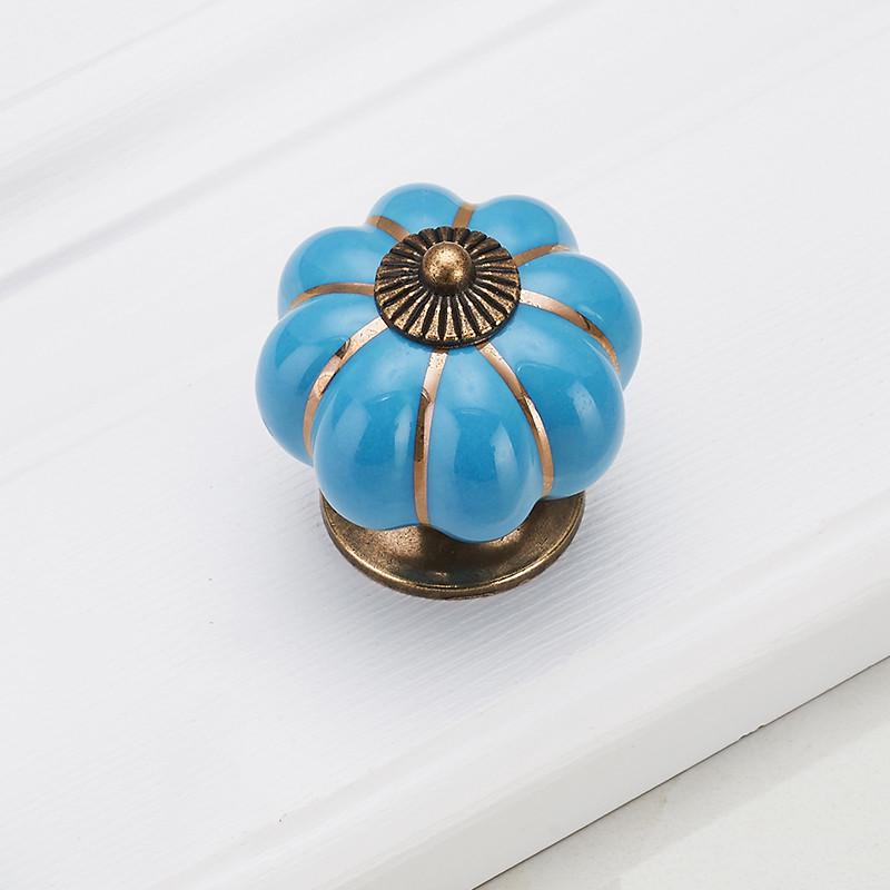 Pumpkin Ceramic Handles 40mm Drawer Knobs Cupboard Door Pulls Furniture Handle