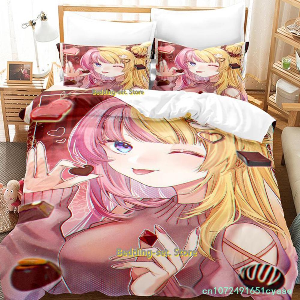 Комплект постельного белья Kotoko Torahime Односпальный Полуторный Двуспальный Кинг-сайз Набор для кровати Взрослый Детский Спальня Комплекты пододеяльников Аниме Parure De Lit Кровать