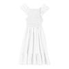 Girls Summer Dress Smocked Ruffle Sleeve Square Neck A-Line Sundress Cute Princess