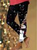 Womens Christmas Festival Prints Stretch Yoga Leggings Fitness Running Gym Sports Active Pants