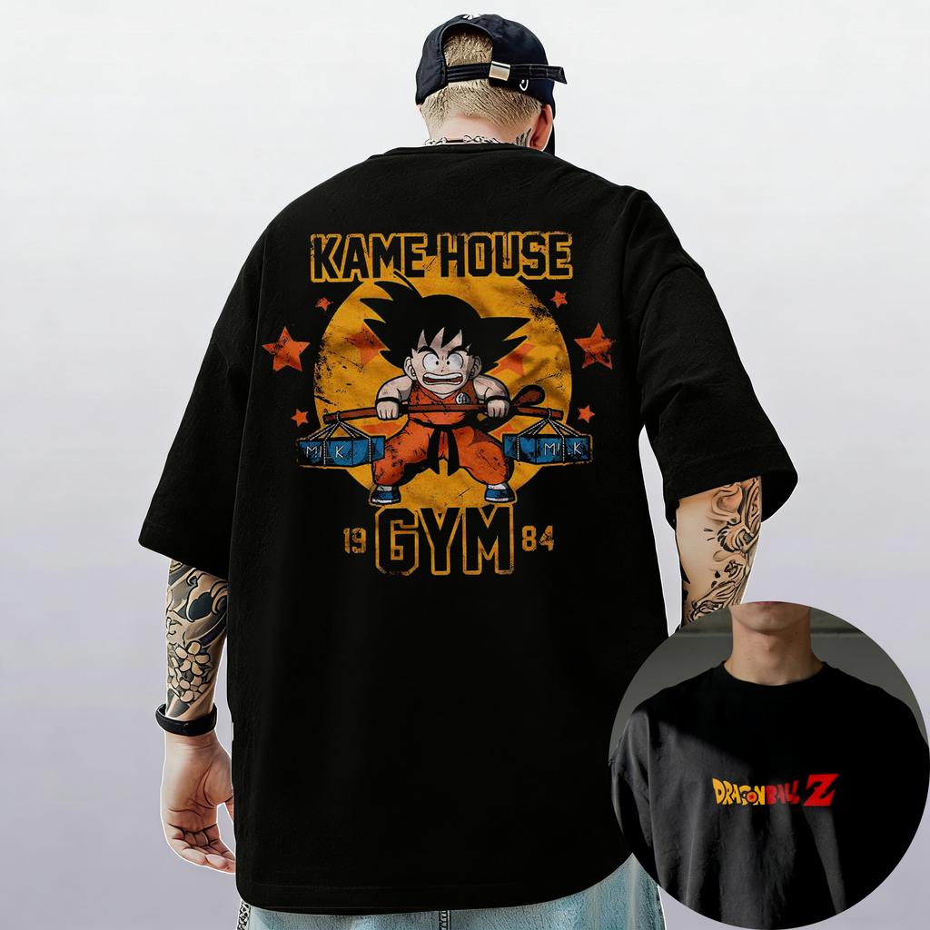 Dragon Ball Z Мужская Женская Сон Гоку Мастер Роши Принт Футболка Хлопок Детская Одежда Смешная Короткий Рукав Харадзюку Новое Поступление Футболки