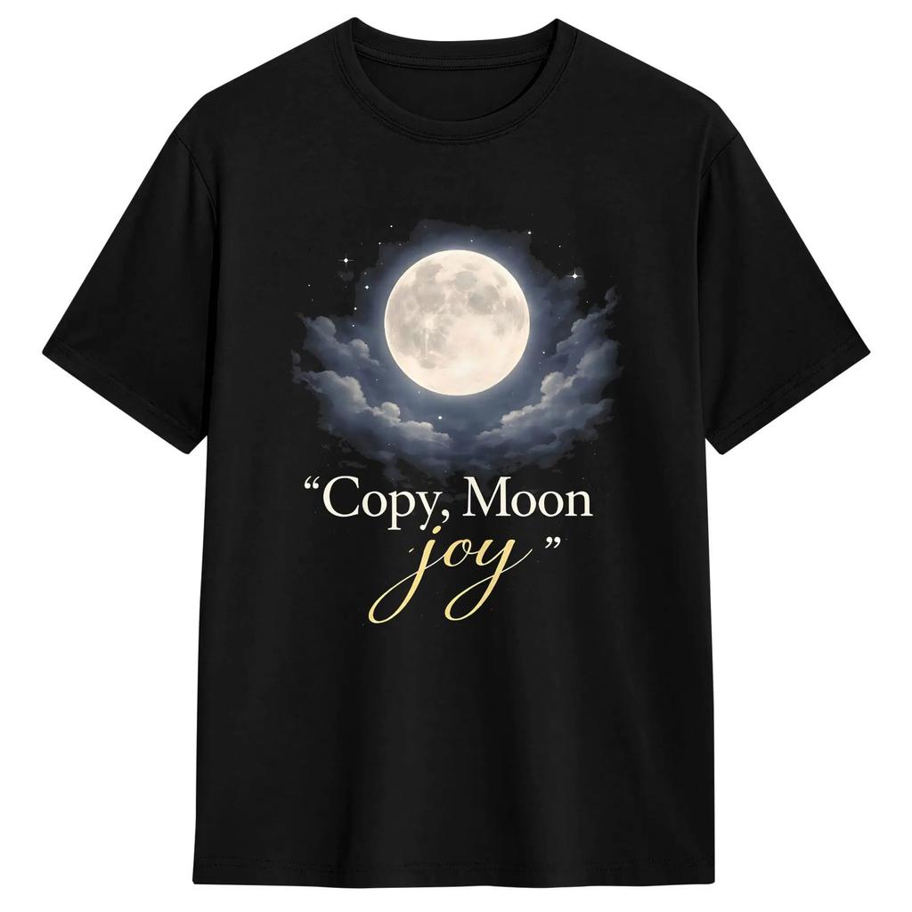 2026 Summer Fashion Tee Copy Moon Joy Funny Unisex Cotton Vintage TShirts Crewneck Tee Shirt Short Sleeve Clothes Graphic Y2K