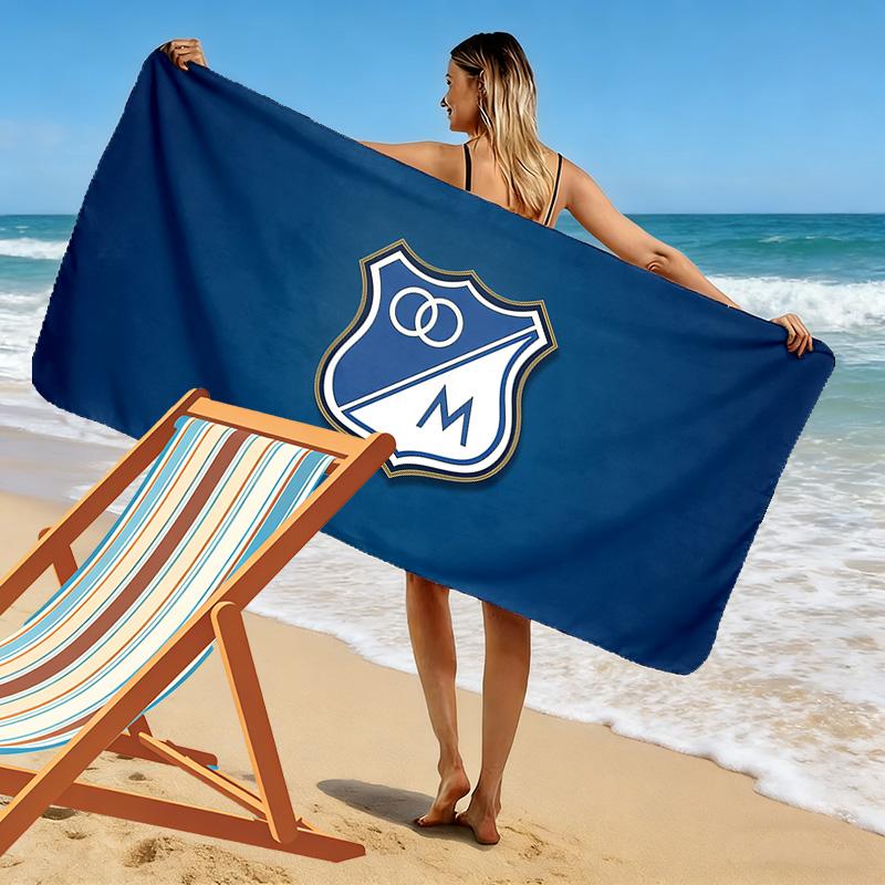 Millonarios FC Print Beach Towel, Large Soft Quick Dry Towel for Beach Camping Swimming