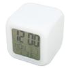 Kids Digital Clock LED 7 Colors Night Glowing Temperature Display Portable Easy  LED Clock 