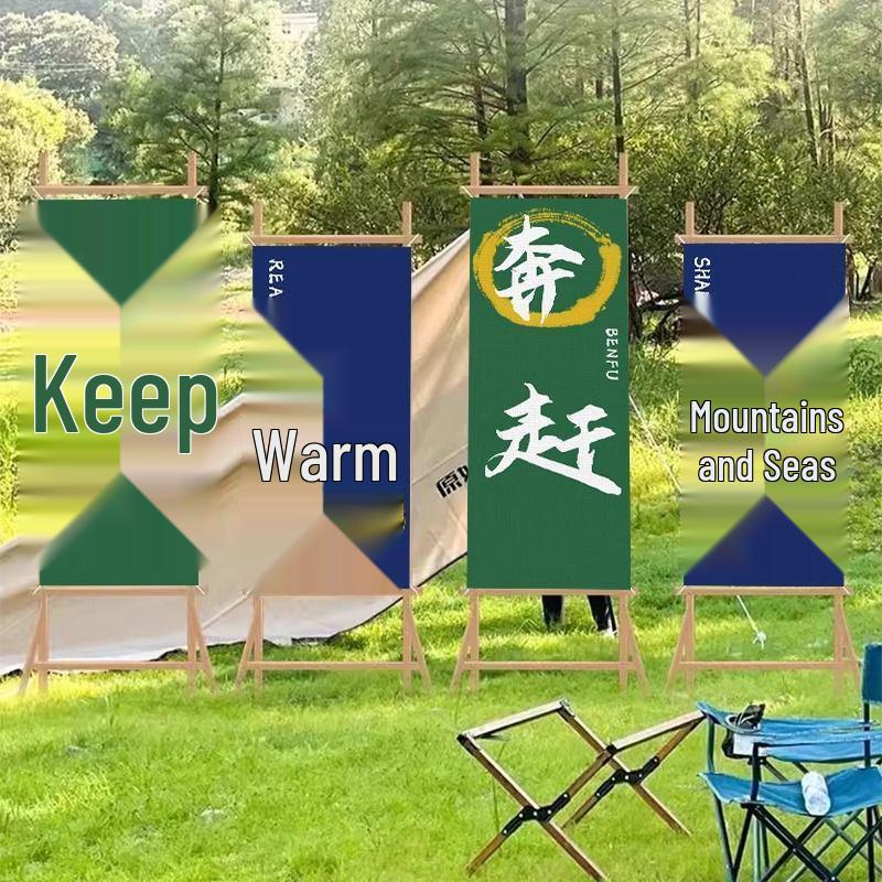 Outdoor Camping Red Check Picnic Backdrop & Atmosphere Decoration