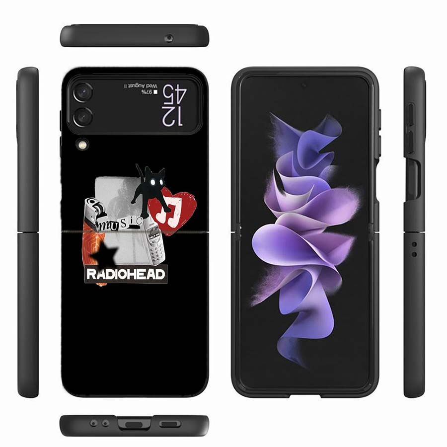 Чехол для телефона R-Radiohead For Samsung Z Flip 6 7 5G Z Flip 5 Galaxy Z Flip 3 4 5G ZFlip Ударопрочный Жесткий Чехол TPU PC Coque Cap