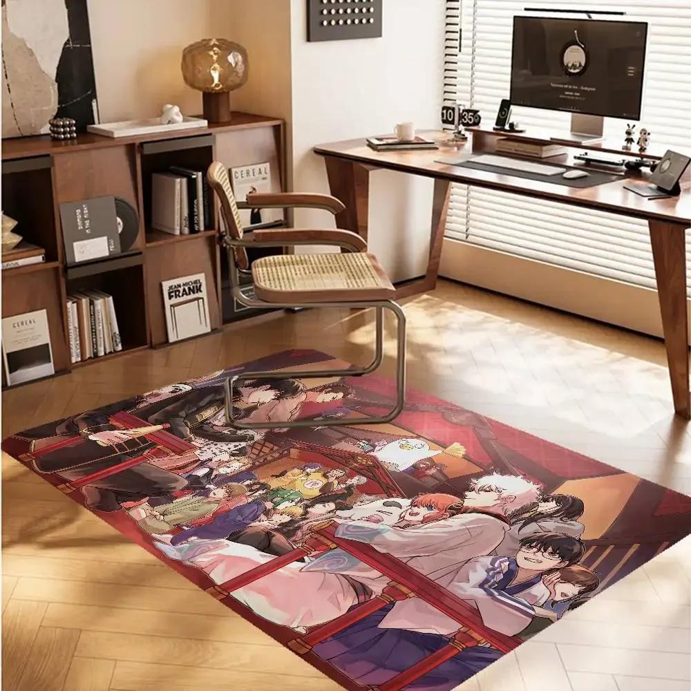 Comedy Anime Gintama Floor Mat Rectangle Anti-slip Home Soft Badmat Front Door Indoor Outdoor Mat Welcome Doormat