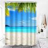 Misty Forest Nordic Style Shower Curtains Set With Hooks Waterproof Green Natural Landscape Home Decoration Bathroom Curtain New