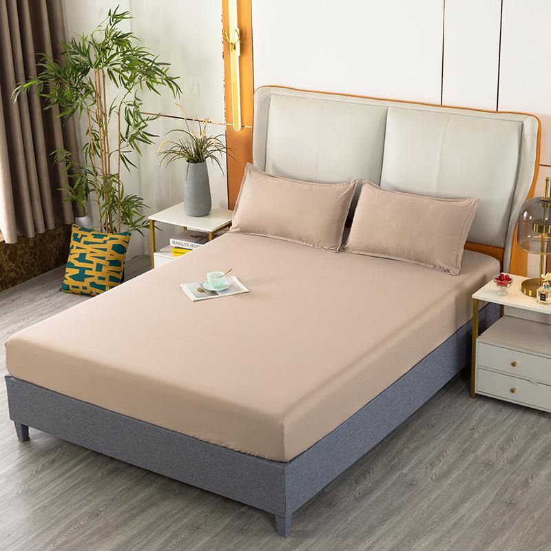 Однотонная напечатанная простыня Простыня для двуспальной кровати Покрывало для кровати Простыня из матового хлопка Защитник матраса Одно изделие Набор из трех предметов
