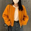 Fashion Solid Elegant Round Neck Zipper Sweater Jacket Women Autumn Winter Loose Short Knitted Cardigan Tops Women Long Sleeve Casual Cardigans 24915
