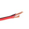 HQ-Power Câble haut-parleur 2x0,75mm², 25 mètres, rouge noir, rouleau, cuivre OFC, pour système audio, haute performance