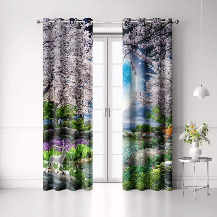 2 шт. шторы в виде луны для гостиной, комплект штор для спальни, декор в стиле бохо, декор для дома