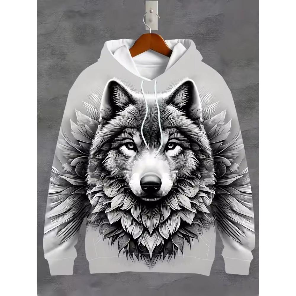 New Spring And Autumn Dragon Pattern 3D Printed Men Sweatshirt Vintage Outdoor Men's Hoodie Going Out Fashion Trend Street Style
