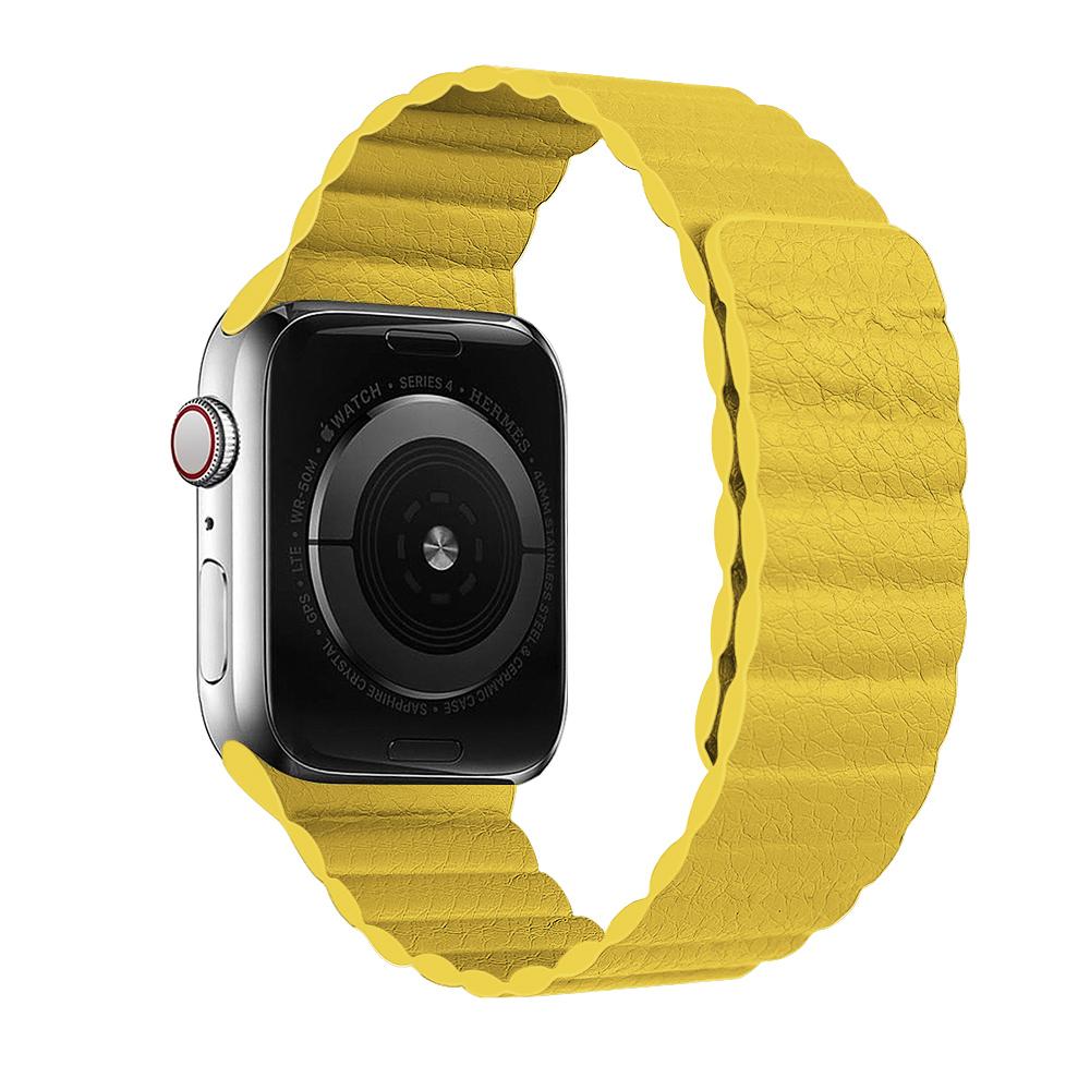 Кожаный ремешок-петля для Apple Watch Ultra Band 49 мм, 44 мм, 40 мм, 38 мм, 42 мм, магнитный браслет iwatch series 3, 4, 5 se, 7, 8, 45 мм, 41 мм