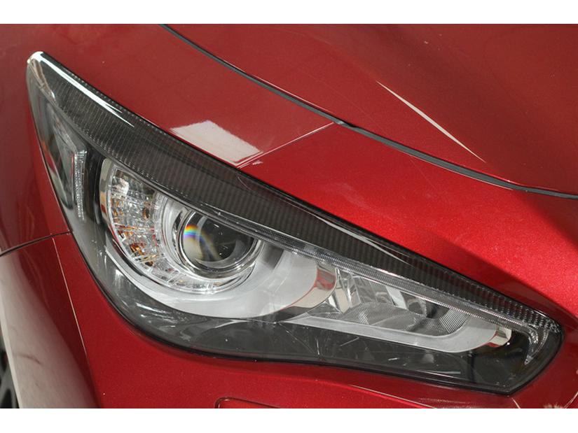 Наклейки на брови фар из углеродного волокна для Infiniti Q50/Q50L - Бестселлер