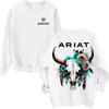 Толстовка Ariat с рисунком черепа дикого быка и замысловатыми цветочными узорами. Повседневные толстовки, пуловеры и свитшоты с длинными рукавами для мужчин.